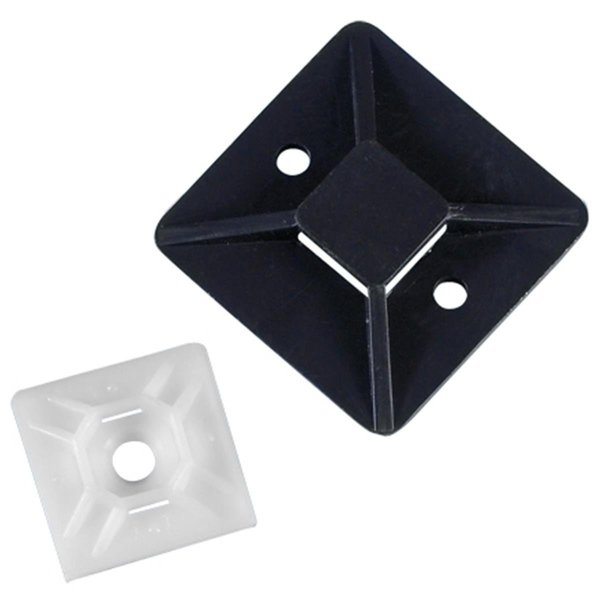 Officespace 1.5 x 1.5 in. Black Cable Tie Mounts OF1700388